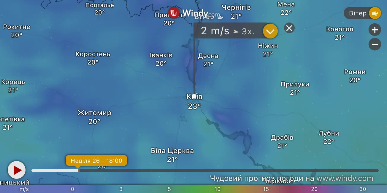 Bản đồ thời tiết Windy